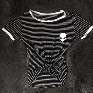 Striped Alien Tee